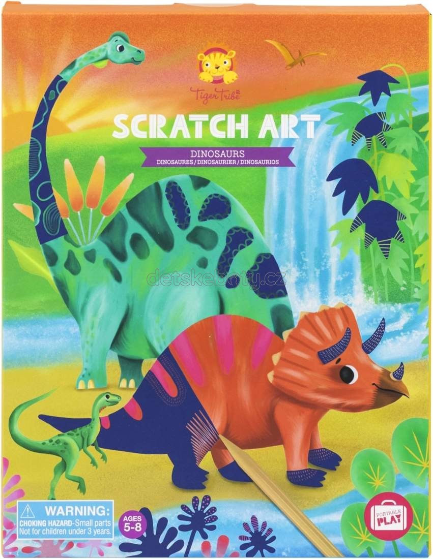 Vyškrabávací omalovánky Tiger Tribe Scratch Art - Dinosaurs