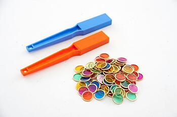 doplněk k magnetickým stavebnicím - žetonky a hůlky Tickit