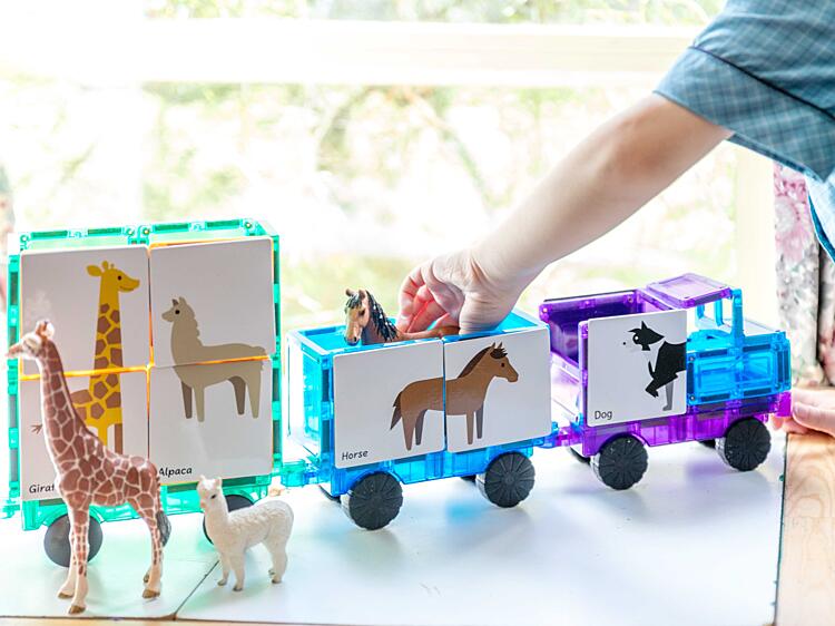 doplněk k magnetickým stavebnicím - magnetické dlaždice Learn and Grow Toys