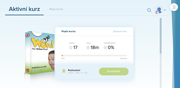 Online anglický kurz pro děti 3 až 6 let wattsenglish