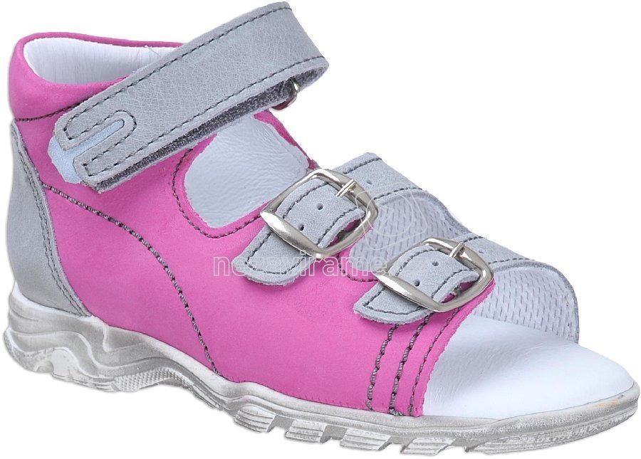 Dětské letní boty Boots4u T-213 rose-šedá