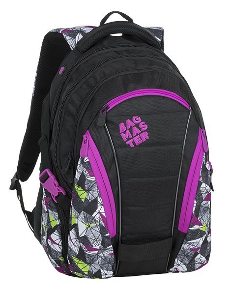 Bagmaster BAG 9 B studentský batoh - růžovo zelený