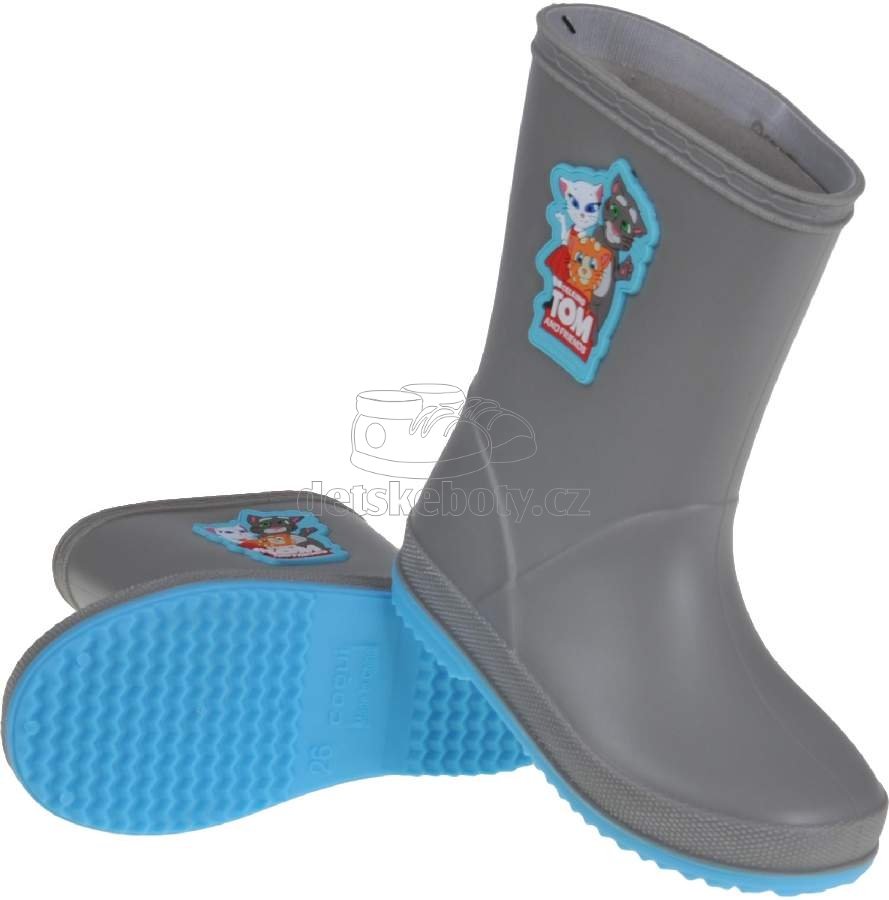 Dětské gumáky Coqui 8505 mid.grey/new blue Velikost: 29 (obrázek 3)