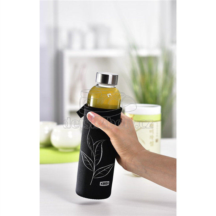 Xavax skleněná lahev na nápoje, 500 ml, se sítkem a neoprenovým obalem (obrázek 5)