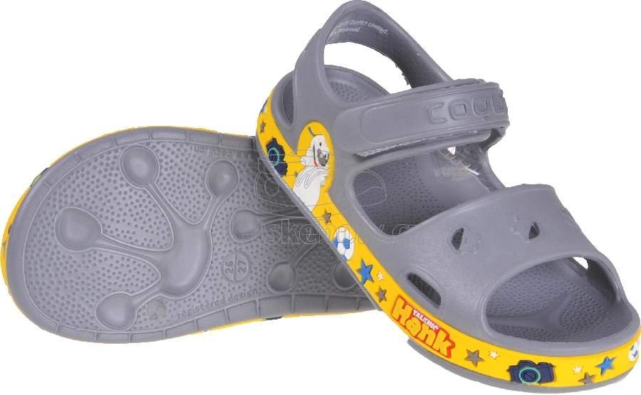 Dětské plážovky Coqui 8851 grey/yellow Velikost: 21-22 (obrázek 4)