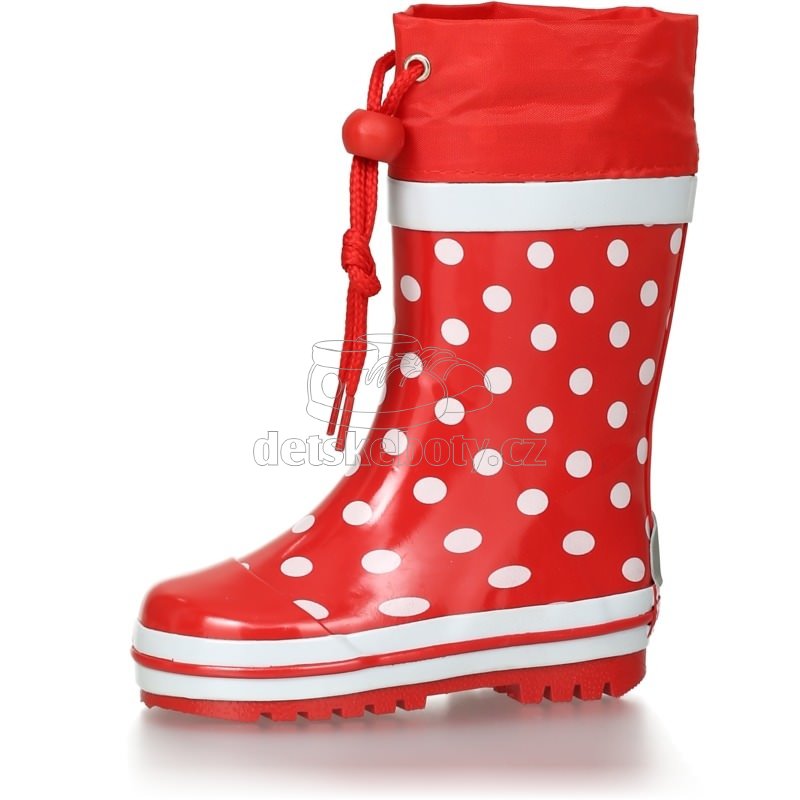 Dětské holinky Playshoes 181767 dots červená