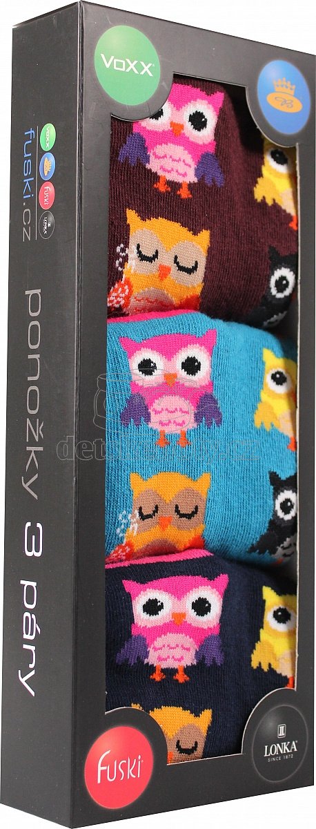 Ponožky VoXX Debox Sovičky - mix G