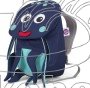 Batůžek pro nejmenší Affenzahn Oliver Octopus small – petrol