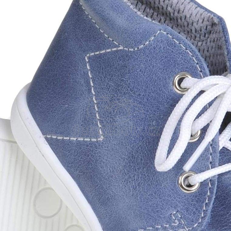 Dětské capáčky BOOTS4U T021 modrá Velikost: 19 (obrázek 4)