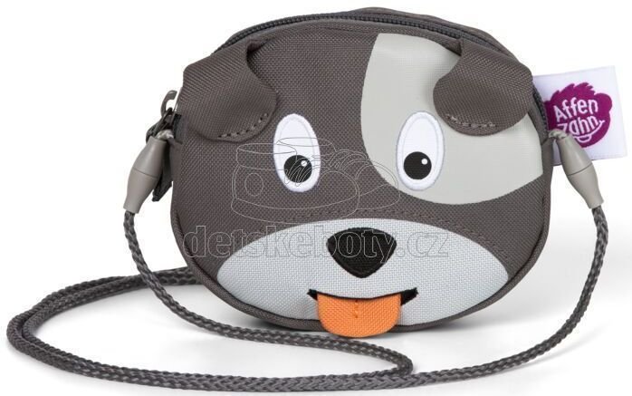 Dětská kabelka Affenzahn Dog David - grey wallet