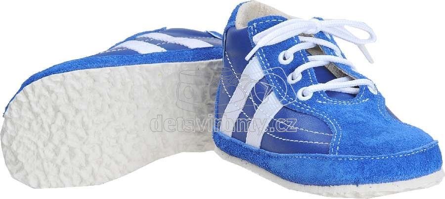 Dětské capáčky Pegres 1090 modrá velur Velikost: 22 (obrázek 3)