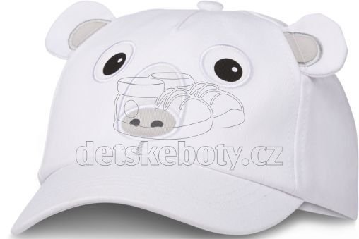 Dětská kšiltovka Affenzahn Polar Bear - white v.52-54