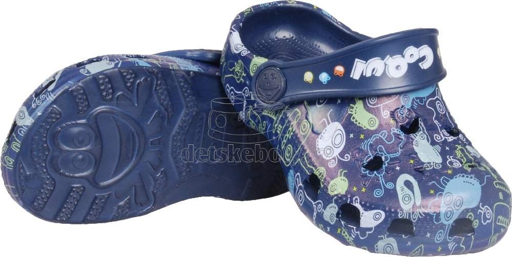 Dětské plážovky Coqui 8715 navy monster Velikost: 23-24 (obrázek 3)