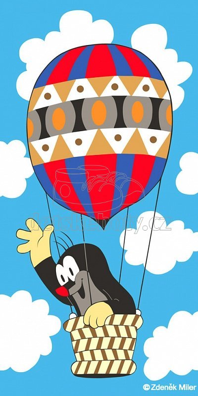 Osuška Krtek v balonu
