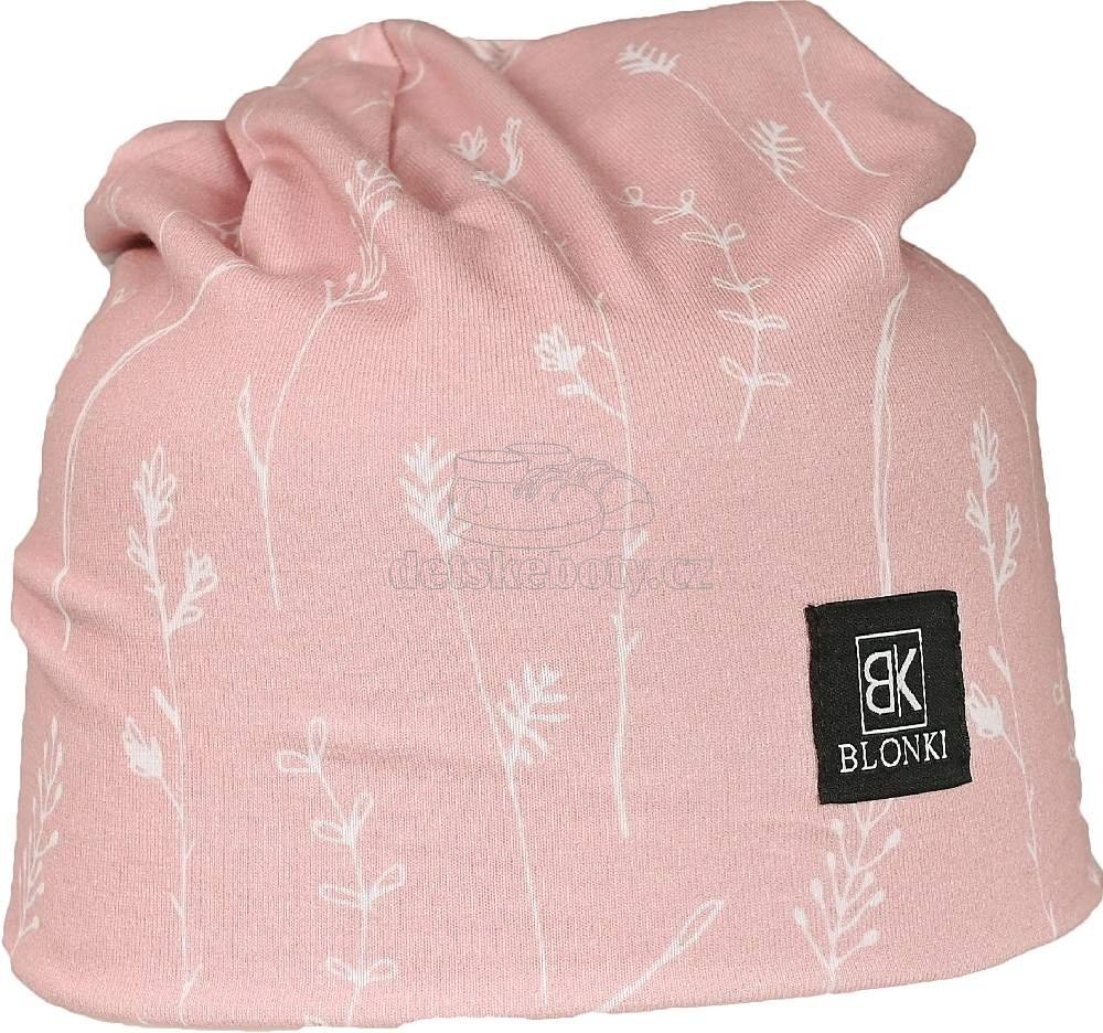Dětská jarní čepice Blonki starorůžová