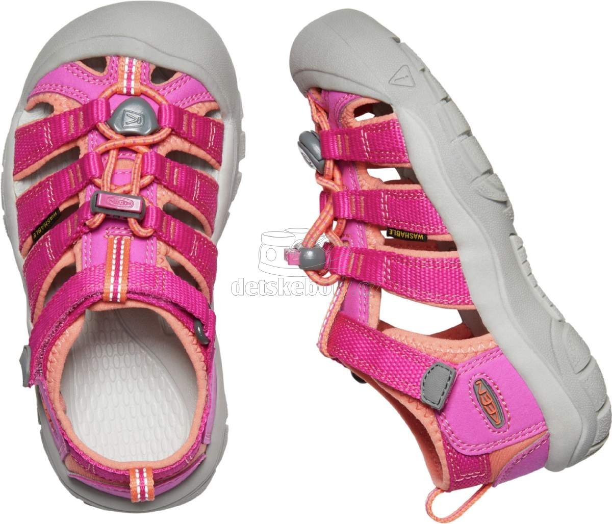 Dětské sandály Keen NEWPORT H2 CHILDREN very berry/fusion coral Velikost: 27-28 (obrázek 4)