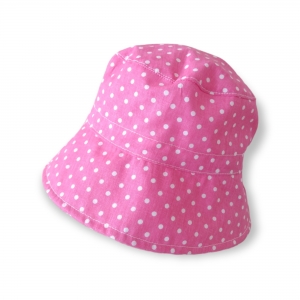 Nyári kalap gyerekeknek 12323 rózsaszín pöttyös