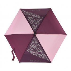 Gyerek összecsukható esernyő fényvisszaverő képekkel, rózsaszín / lila / bordó