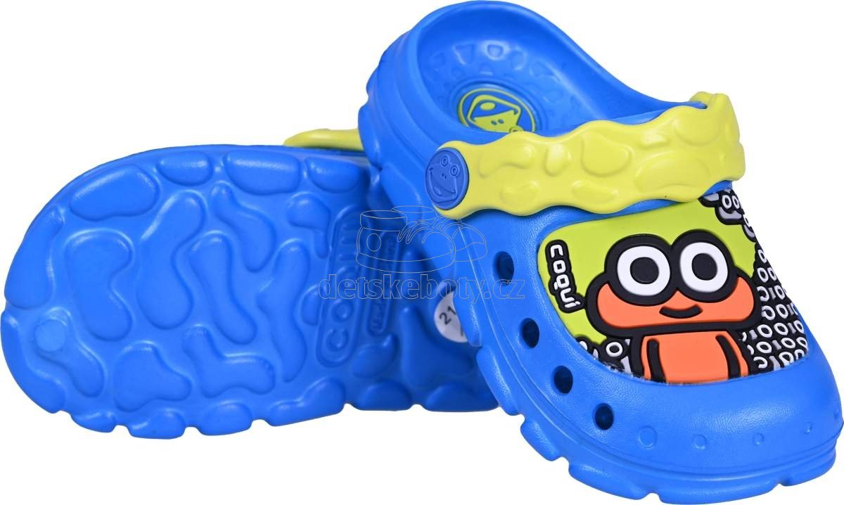Dětské plážovky Coqui 9383 Sea Blue/Citrus Velikost: 21-22 (obrázek 3)