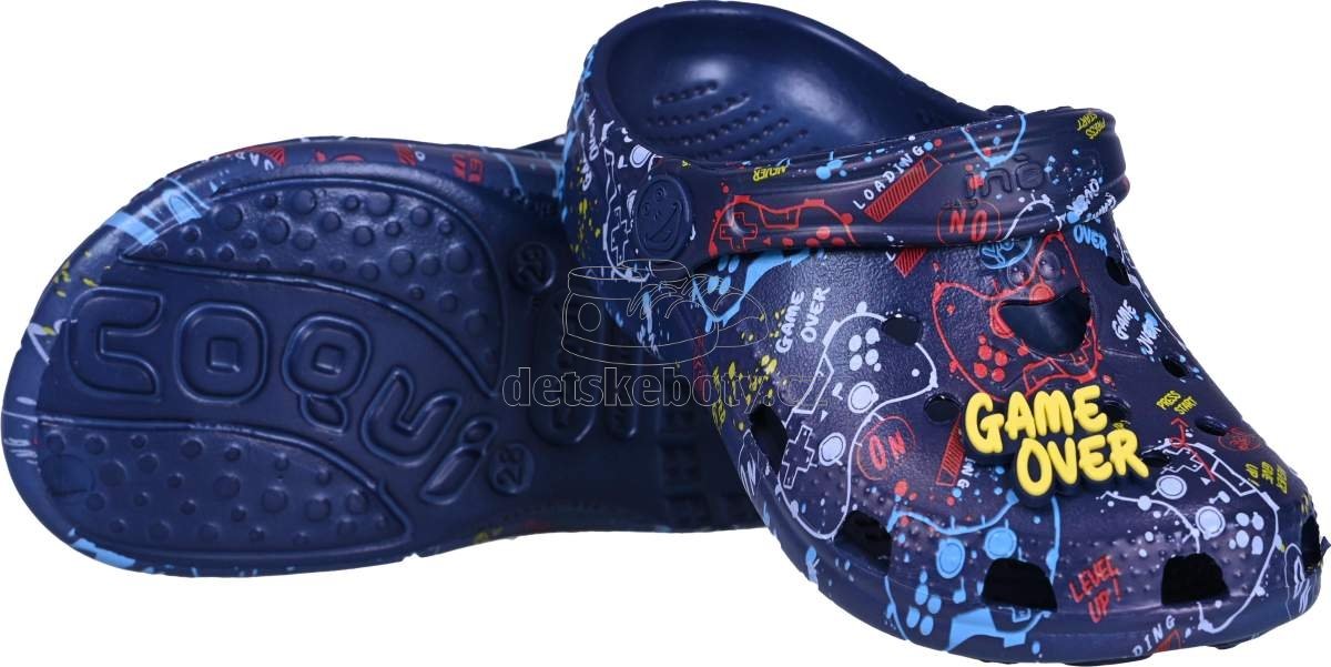 Dětské plážovky Coqui 8115 Navy Game+Amulet Velikost: 28-29 (obrázek 3)