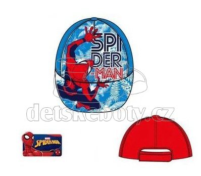 Dětská kšiltovka Spiderman modrá/transparentní 