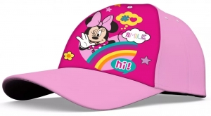 Dětská kšiltovka Minnie duha světle růžová 