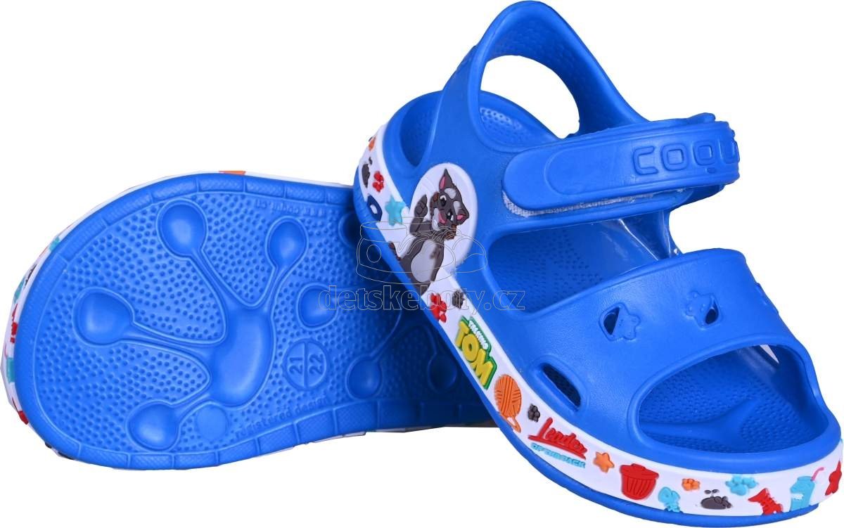 Dětské plážovky Coqui 8851 Sea blue/White Velikost: 21-22 (obrázek 3)