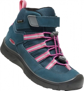 Dětské celoroční boty Keen Hikeport 2 Sport Mid WP Youth blue wing teal/fruit dove