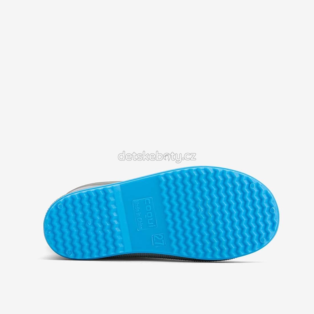 Dětské holinky Coqui 8505 Mid.grey/New Blue Velikost: 28 (obrázek 4)