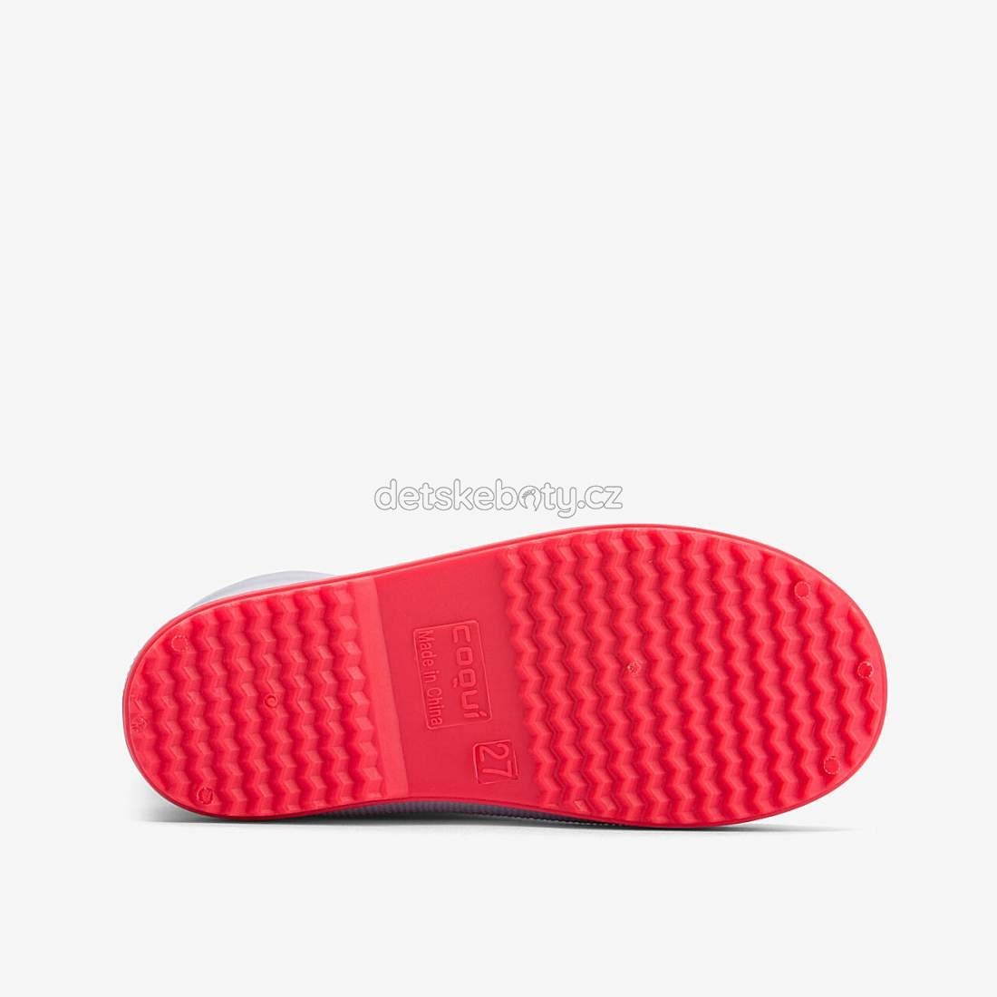 Dětské holinky Coqui 8505 Khaki grey/New Rouge Velikost: 24 (obrázek 4)
