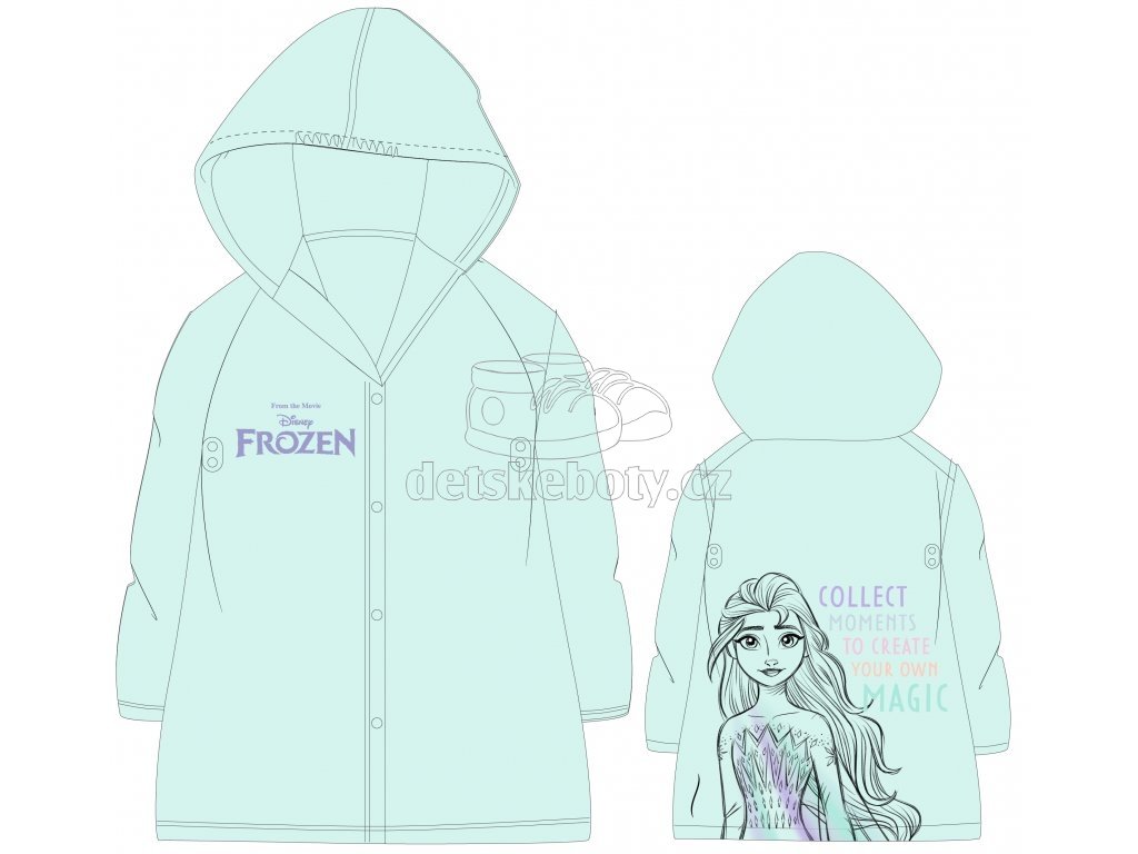 pláštěnka Eexee Frozen Elsa mintová