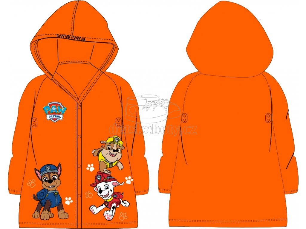 pláštěnka Eexee Paw Patrol oranžová 