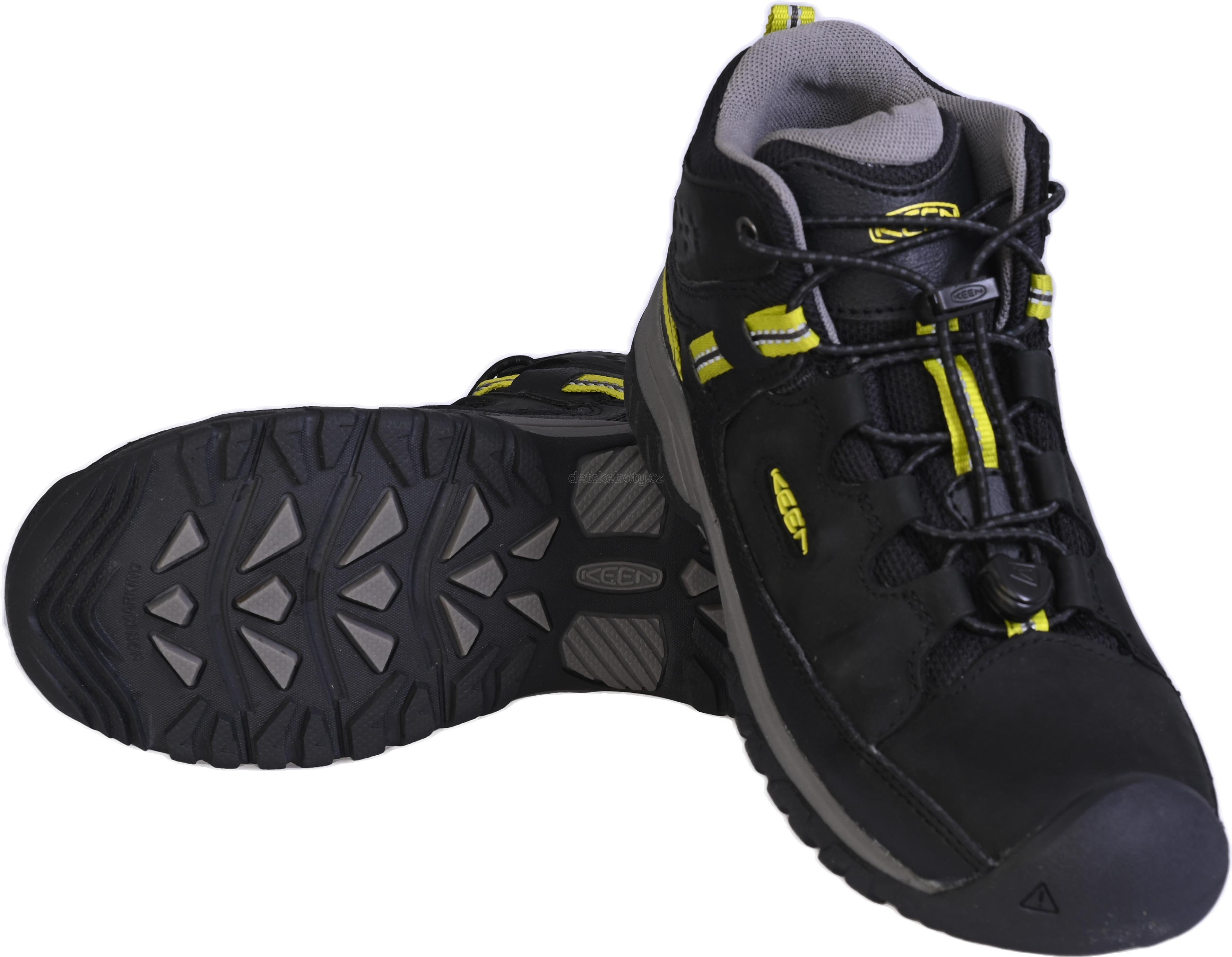 Trekové boty Keen TARGHEE MID WP YOUTH BLACK/STEEL GREY Velikost: 37 (obrázek 3)
