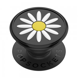 PopSockets PopGrip Gen.2, Festival Daisy Black, 3D kopretina na černém podkladu