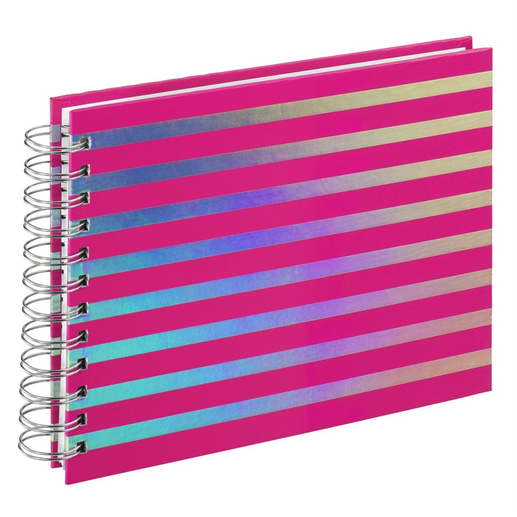 Levně Hama album klasické spirálové FLASHY 24x17 cm, 50 stran, růžová, bílé listy