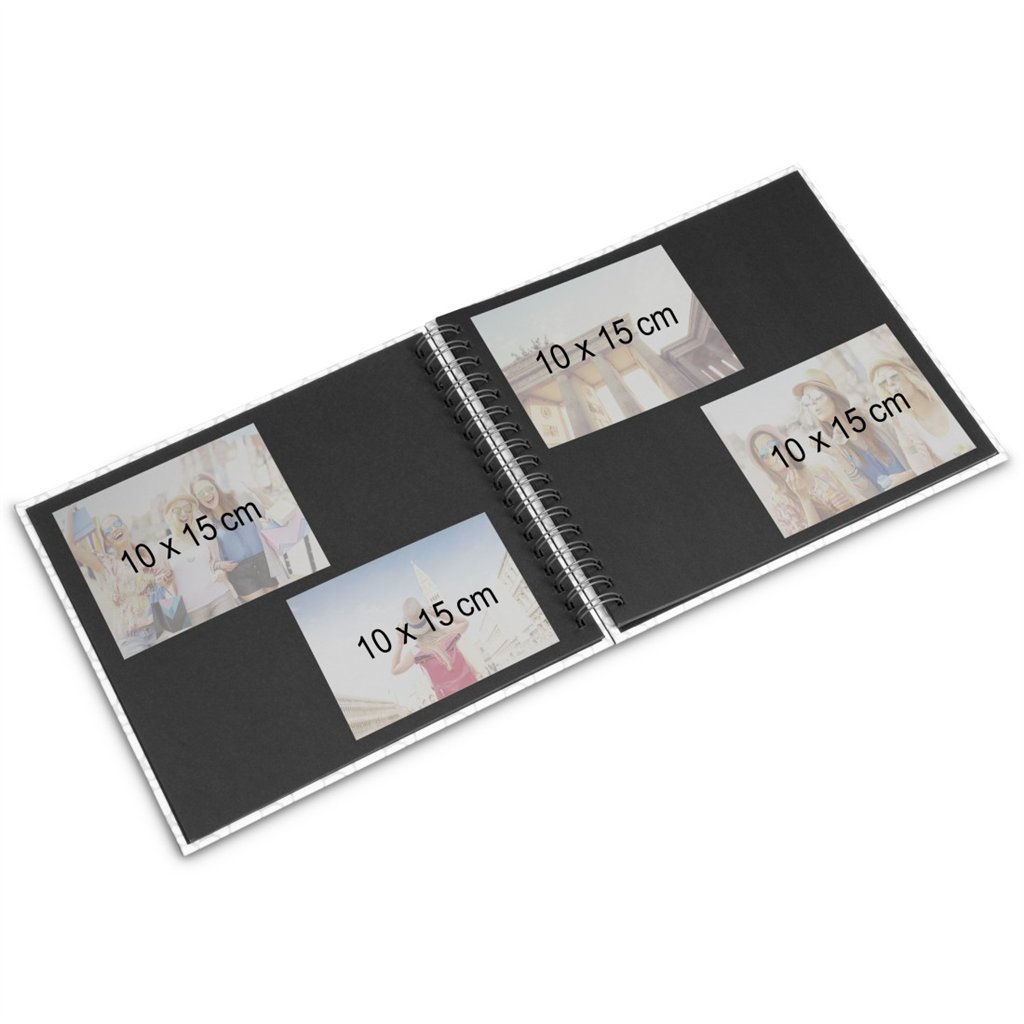 Hama album klasické spirálové ROMANCE 28×24 cm, 40 stran, černé listy