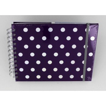 Hama album klasické spirálové TWINKLE 24x17 cm, 50 stran, fialová, bílé listy (obrázek 3)