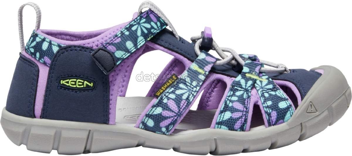Dětské sandály Keen Seacamp II CNX YOUTH black iris/african violet Velikost: 38 (obrázek 3)