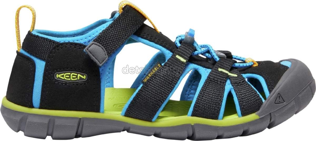 Dětské sandály Keen Seacamp II CNX YOUTH black/brilliant blue Velikost: 38 (obrázek 3)