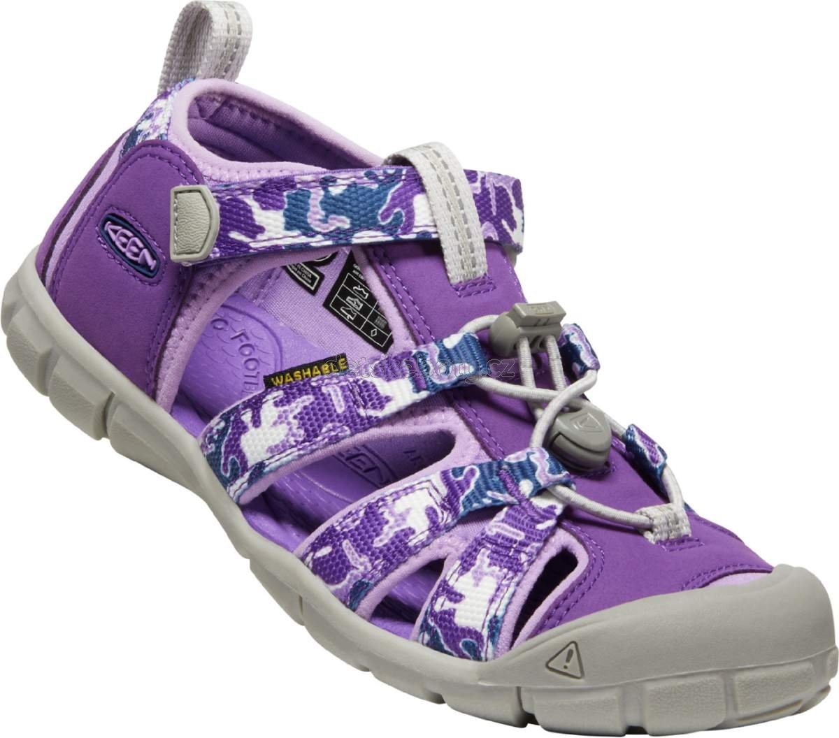 Dětské sandály Keen Seacamp II CNX YOUTH camo/tillandsia purple Velikost: 38