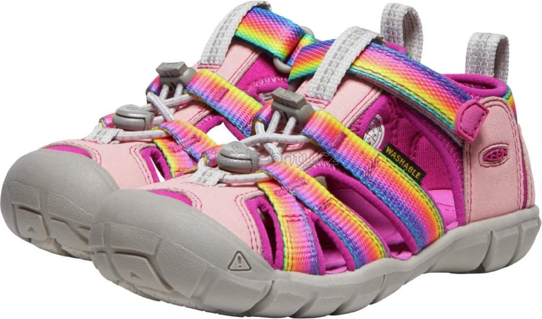 Dětské sandály Keen Seacamp II CNX YOUTH rainbow/festival fuchsia Velikost: 38 (obrázek 4)