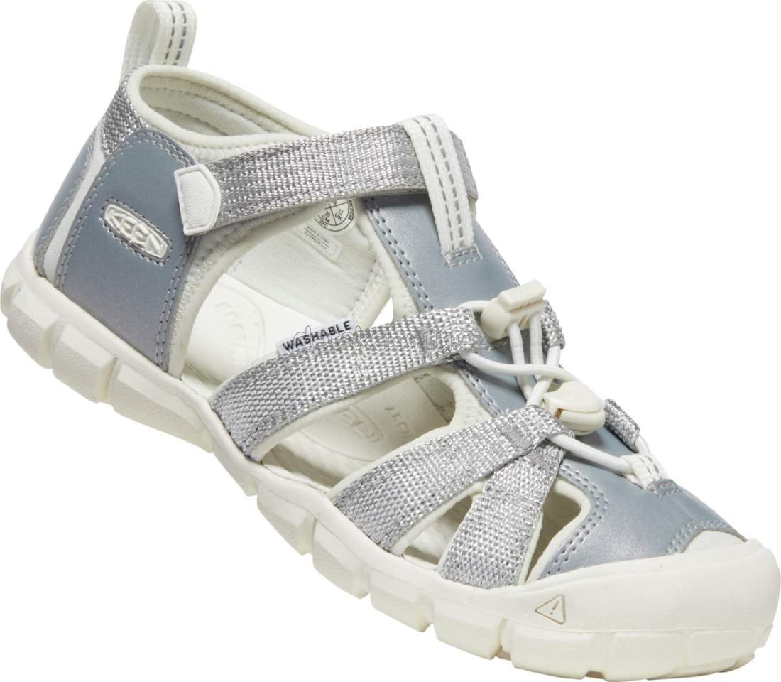 Dětské sandály Keen Seacamp II CNX YOUTH silver/star white Velikost: 36