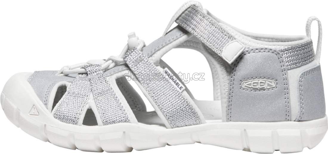 Dětské sandály Keen Seacamp II CNX YOUTH silver/star white Velikost: 36 (obrázek 4)