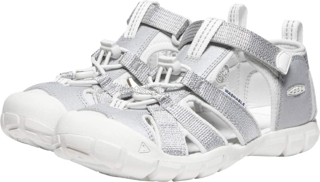Dětské sandály Keen Seacamp II CNX YOUTH silver/star white Velikost: 36 (obrázek 9)