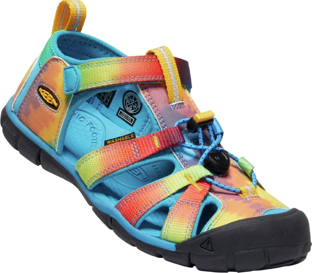 Dětské sandály Keen Seacamp II CNX YOUTH vivid blue/original tie dye Velikost: 39