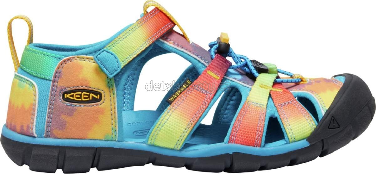 Dětské sandály Keen Seacamp II CNX YOUTH vivid blue/original tie dye Velikost: 38 (obrázek 3)
