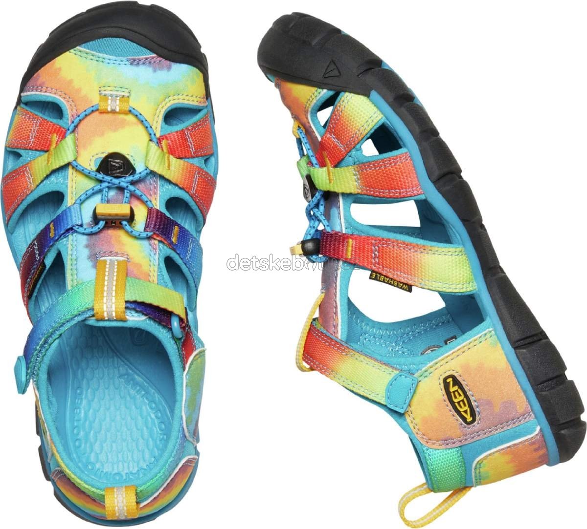 Dětské sandály Keen Seacamp II CNX YOUTH vivid blue/original tie dye Velikost: 38 (obrázek 6)