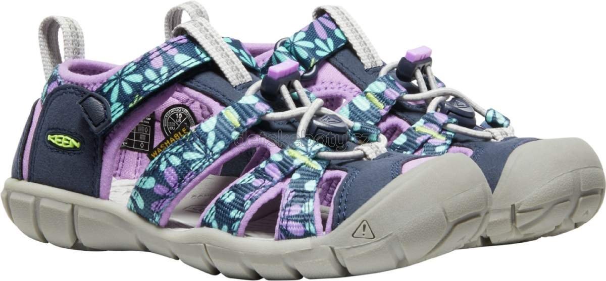 Dětské sandály Keen Seacamp II CNX CHILDREN black iris/african violet Velikost: 27-28 (obrázek 4)