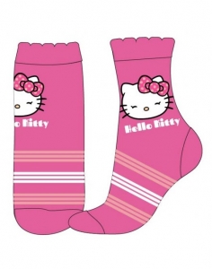 Ponožky Eexee Hello Kitty růžové s pruhy