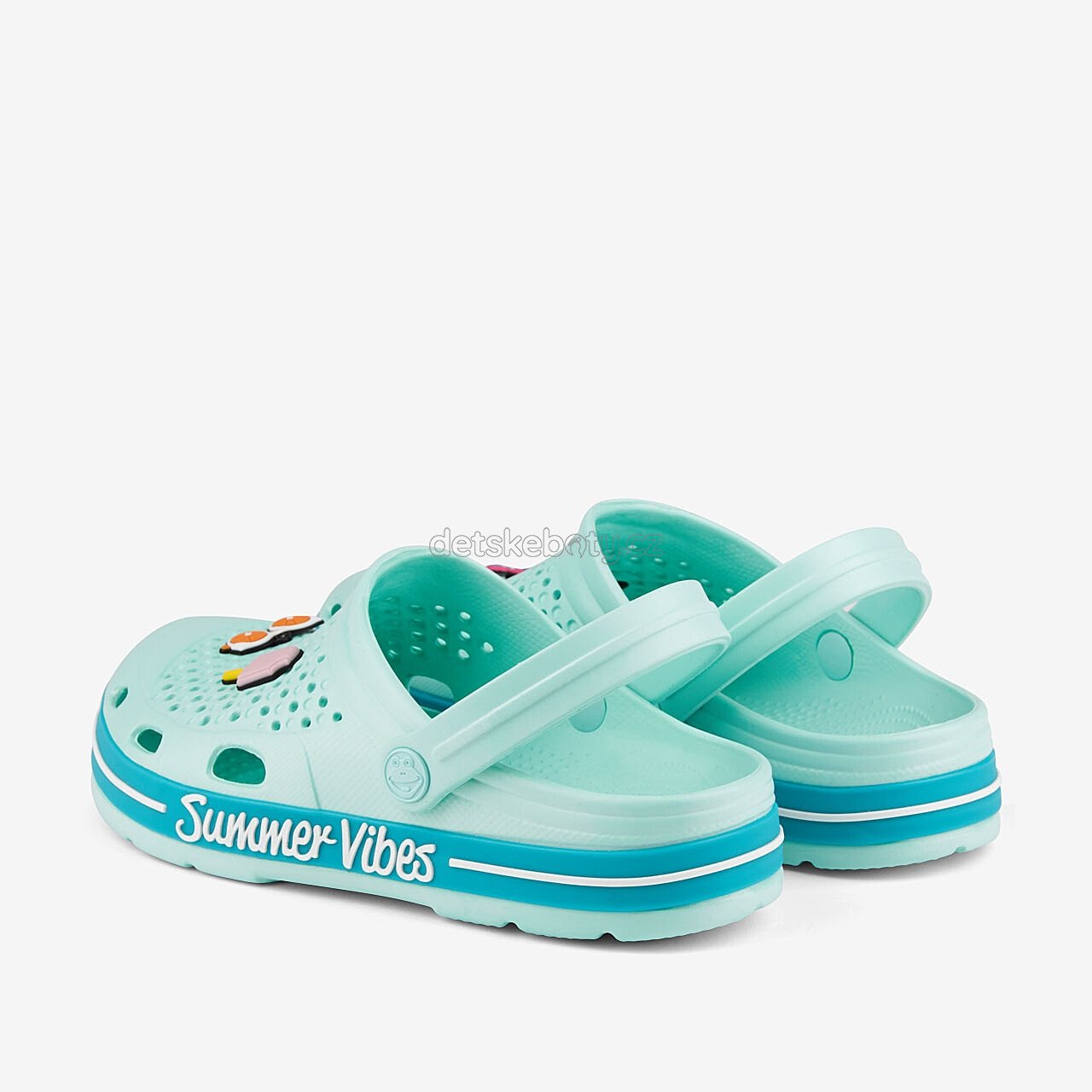 Dětské plážovky Coqui 6423 mint/turquoise summer Velikost: 24-25 (obrázek 3)